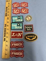 Lot of 12 Embroidered Railroad Patches Engineer, Wolf Island, Burlington... - $28.71