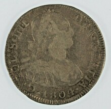 1804-PTS Pj 4 Reales Moneda de Plata Rey Charles III Fernando Bolivia Mint - $3,381.82 MXN