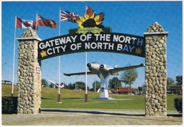 Postcard City Of North Bay Gateway Of The North Ontario Airplane Lee Park - £3.86 GBP