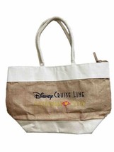 Disney Cruise Line Castaway Club Canvas Burlap Beach Tote Bag Weekender-EUC - £11.95 GBP