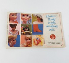 Vintage 1968 Mattel Barbie's World Fashion Booklet Brochure Book Catalog - $23.75