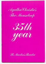 Agatha Christie's The Mousetrap Program 1986 St Martins Theatre London 3... - $15.84