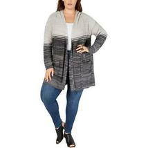 Style &amp; Co. Womens Plus Ombre Hooded Cardigan Sweater, Various Sizes - £27.52 GBP