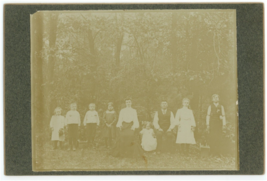 Circa 1880&#39;S Rare Cabinet Card Family W. Seven Kids Two Are Identical Twin Boys - £21.93 GBP