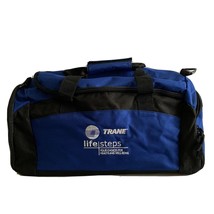 Trane Company Life Steps Blue Black Nylon Gym Tote Bag Duffel New - £14.43 GBP