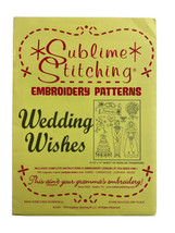 Sublime Stitching Wedding Wishes  Iron-On Embroidery Patterns Cake Couple Flower - $12.55