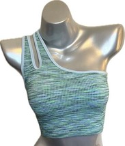 Offline By Aerie Recharge Bra Size Small Green Blue One Shoulder Bralette - £11.15 GBP