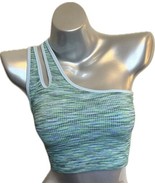 Offline By Aerie Recharge Bra Size Small Green Blue One Shoulder Bralette - $282.25 MXN