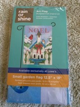 New Rain Or Shine Noel Christmas Church Snow Red Bird Garden Flag 12.5&quot; X 18&quot; - £5.10 GBP