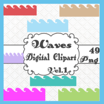 Waves Digital Clipart Vol.1 - $1.25