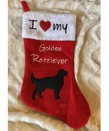 I LOVE MY GOLDEN RETRIEVER CHRISTMAS STOCKING NEW - £10.95 GBP