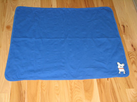 Just One You Blue Gray Puppy Dog Cotton Receiving Swaddling Baby Boy Blanket - £17.50 GBP