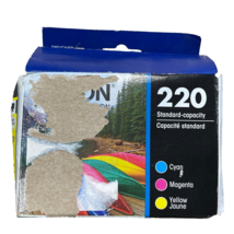 Epson 220 Color Cyan Magenta Yellow Ink Cartridges T220120-BCS Exp 11/2025 - $221.47 MXN