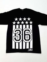Men&#39;s Black And White Flag Print Tee - €22,40 EUR