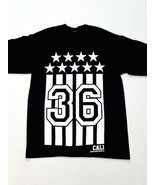 Men&#39;s Black And White Flag Print Tee - €22,40 EUR