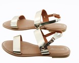 West Loop Women’s Brown Double Band Cushioned Insole Sandals Size S 5/6 ... - £10.99 GBP