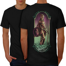 Warrior Woman Art Fashion Shirt  Men T-shirt Back - £10.29 GBP