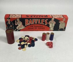 1939 - Raffles: The Sophisticated Game of Chance - Game Pieces, Dice &amp; B... - $9.89