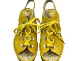 Fly London Womens Yellow Leather Wedge Sandals Size 40 - $91.20