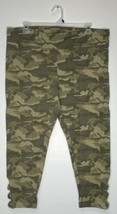 George Plus Women&#39;s Fashion Lattice-Hem Leggings Green Camouflage Print ... - $13.99