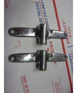 Vintage Pair Polished Bronze nickel chrome side mount Oar Lock Sockets - $1,649.55 MXN