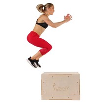 Sunny Health &amp; Fitness No. 084 Wood Plyo Box with Cover - £250.46 GBP
