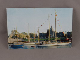 Vintage Postcard - Sailboats Inner Harbor Victoria Canada - Natural Colo... - $15.00
