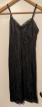 Vintage Full Slip Vanity Fair Black  Nylon Size 36 Lace Trim - €15,44 EUR