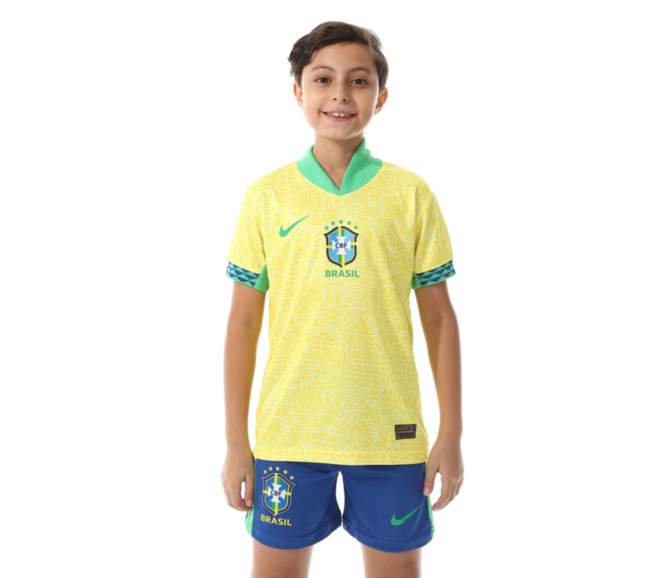Kids Brazil Kit 2024/25 With Free Print of Any Name & Number //FREE SHIPPING