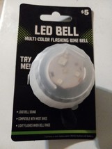 Led Bell Multi-Color Flashing Bike Bell Lights flash when Bell sounds New  - $5.92