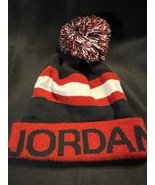Jordan Pom Beanie Hat Red Black White | Jumpman Logo Cuff Knit | One Size - $20.58 CAD