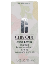 CLINIQUE Even Better Makeup Broad Spectrum SPF 15 10 Golden WN 114 New - £8.12 GBP