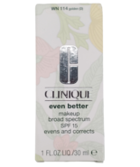 CLINIQUE Even Better Makeup Broad Spectrum SPF 15 10 Golden WN 114 New - $14.21 CAD