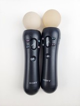 2x Sony PlayStation Move Motion Controller (CECH-ZCM1U) PS3 PS4 VR Black - £33.47 GBP