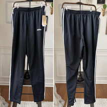 NWT Adidas Men's Black Trico Ankle Zip Leg Pants #1429356 L - $40.50