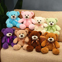 New 9 Colors New Bear Plush Toys Pillow Stuffed Animal Comfort Soft Teddy Dolls  - $5.67+