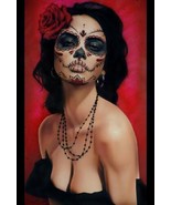 Isabella Muerta Daniel Esparza Art Canvas Giclee Woman Dia de Los Muerto... - $75.00+