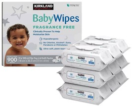 Kirkland Signature Baby Wipes Fragrance Free, 900-count - £31.31 GBP