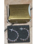 earrings avon silver bead pierced hoop earrings nickel free - $13.81