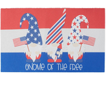 NEW Patriotic Americana Gnome of the Free Doormat 20 x 31 inches low pro... - $10.95