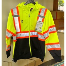 Tingley S78122C Sweatshirt 2X High Visibility Reflective Yellow Zip Up Hoodie - $74.89