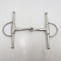 5.5in Full Cheek Stainless Steel Single Jointed English Snaffle Horse Bit - £21.18 GBP