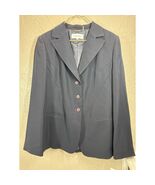 Calvin Klein Womens Navy Three Button Blazer Preppy Corporate Office Siz... - $726.19 MXN