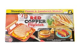 Red Copper Flipwich Stovetop Panini &amp; Sandwich Maker As Seen On TV - $21.24
