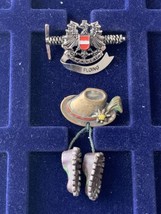 Vintage 2 Collectible Pins Austria  Wandertag Floing National Shoes And Hat - £10.69 GBP