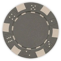 50 Da Vinci 11.5 gram Dice Striped Poker Chips, Standard Casino Size, Gray - £11.15 GBP