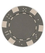 50 Da Vinci 11.5 gram Dice Striped Poker Chips, Standard Casino Size, Gray - £11.02 GBP