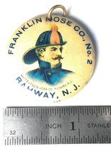 Vintage Franklin Hose Co. No 2 1&quot; Metal Firefighter Pinback (1890s) *Missing Pin - £21.53 GBP