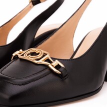 The Potomac Black Slingback Leather Women Sandal image 3