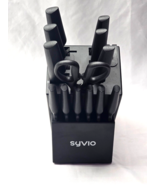 Syvio 14-Piece Kitchen Knife And Wooden Block Set With Built-in Sharpene... - $45.03 CAD